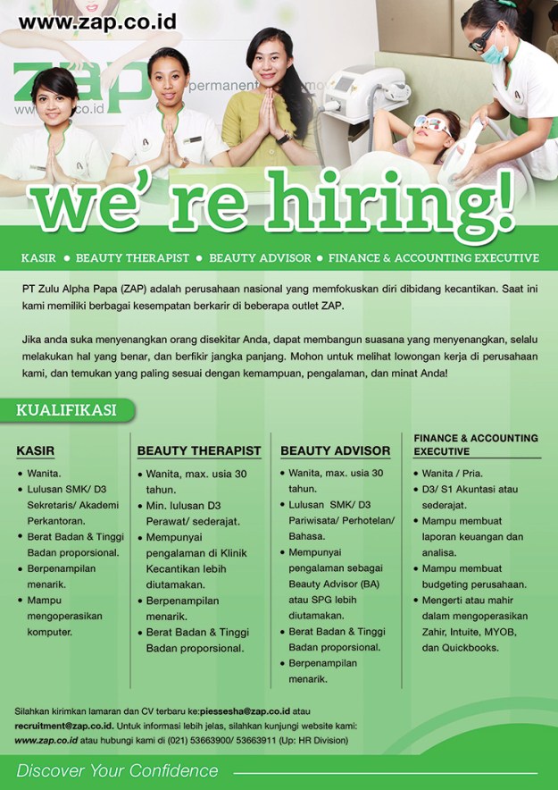 Lowongan Kerja Perawat di PT ZAP